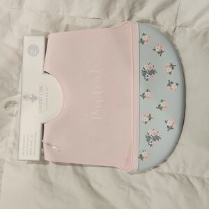 Shabby Chic Silicone Bib Set (2 pieces) - Pink and Blue